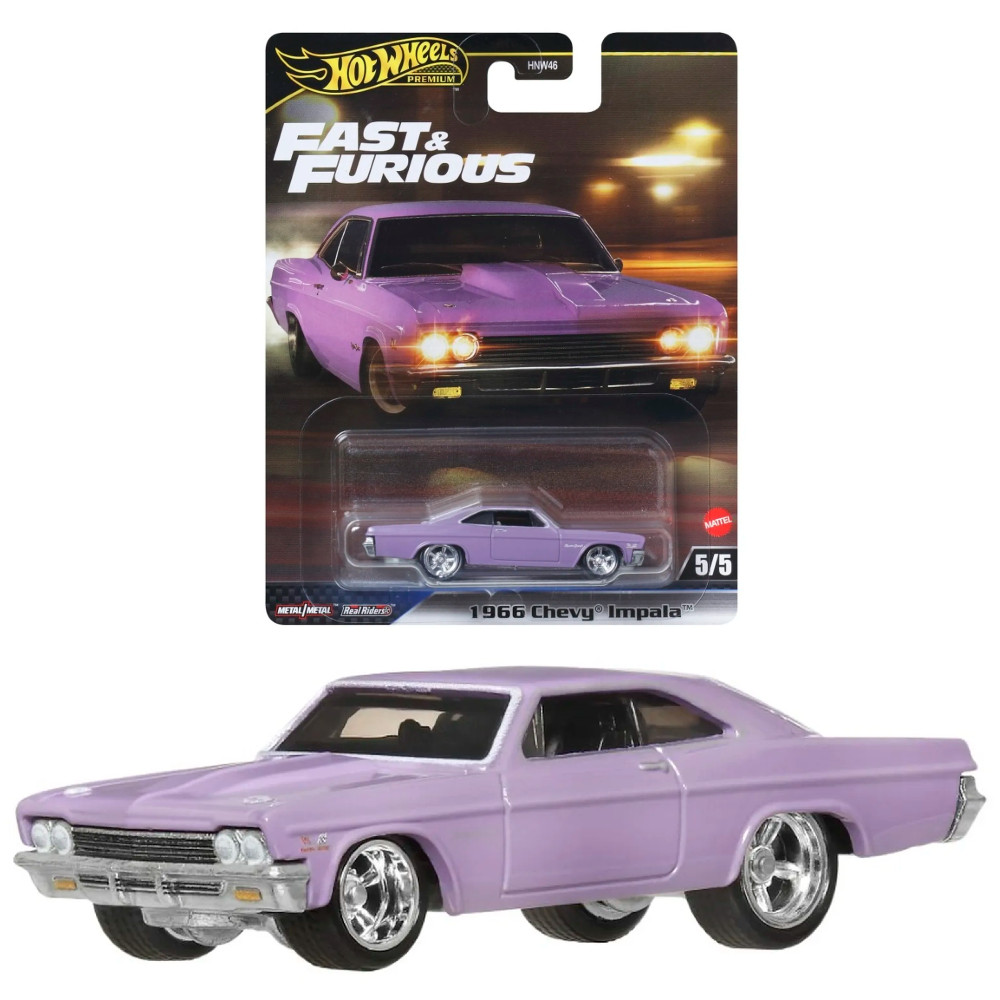 Hot Wheels Premium Fast&Furious 1966 Chevy Impala JBL95 - uszkodzone opakowanie