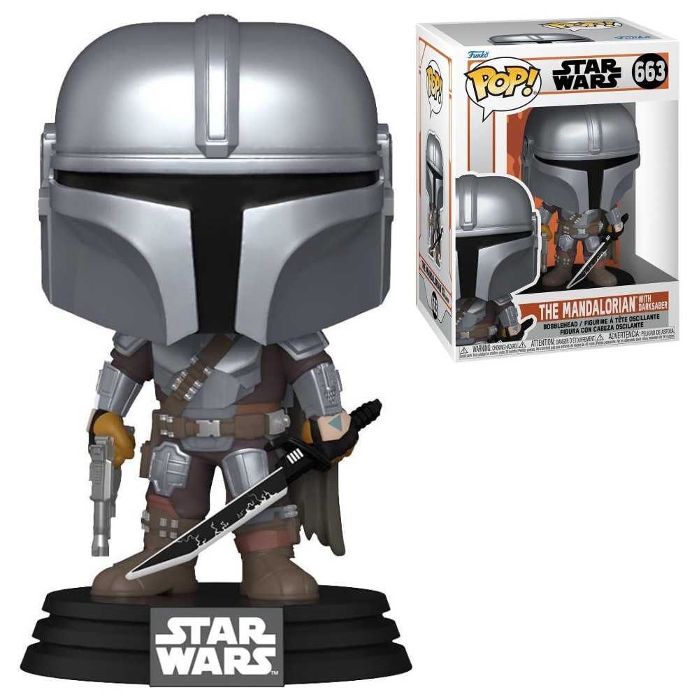 Funko Pop Star Wars Figurka The Mandalorian with Darksaber 663