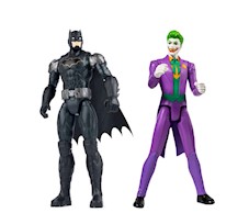 DC Figurka Batman w czarnej zbroi ze srebrnymi elementami 28 cm + Joker 28 cm