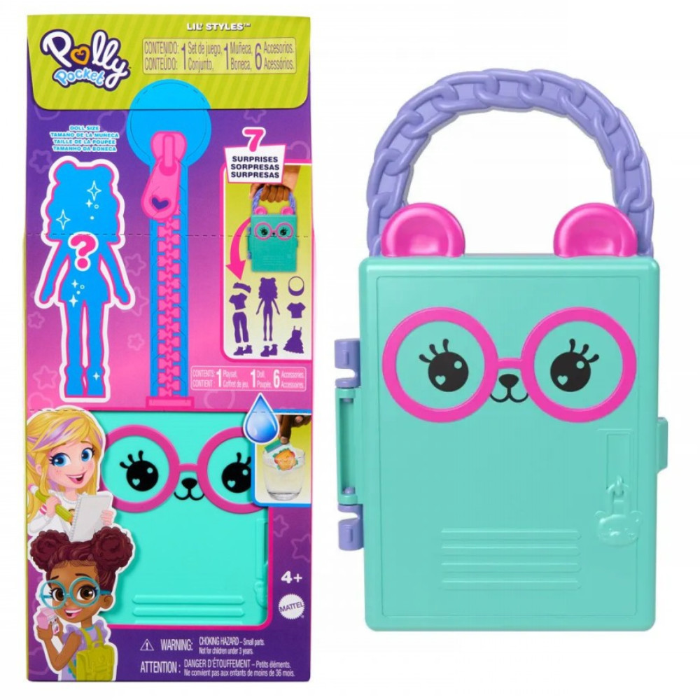 Polly Pocket Zestaw Przenośna Moda z Lalką Polly HTV02
