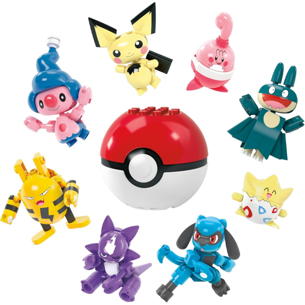 Mega Pokemon Klocki Zestaw Poke Ball 8-pak z Figurkami HKT24