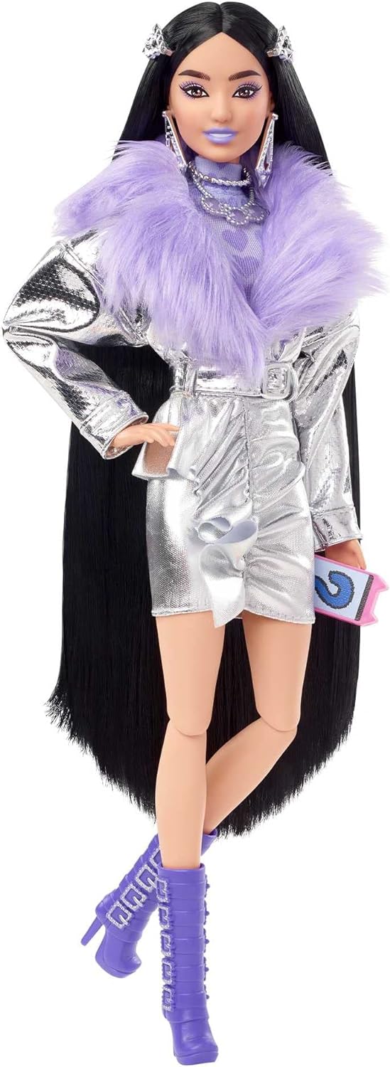 Lalka Barbie Fashionistas Extra z pieskiem dalmatyńczykiem i akcesoriami HHN07