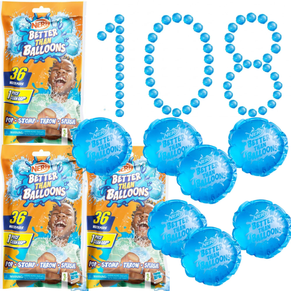 Nerf Bomby wodne Better Than Balloons F9007 3 pack 108 szt. 