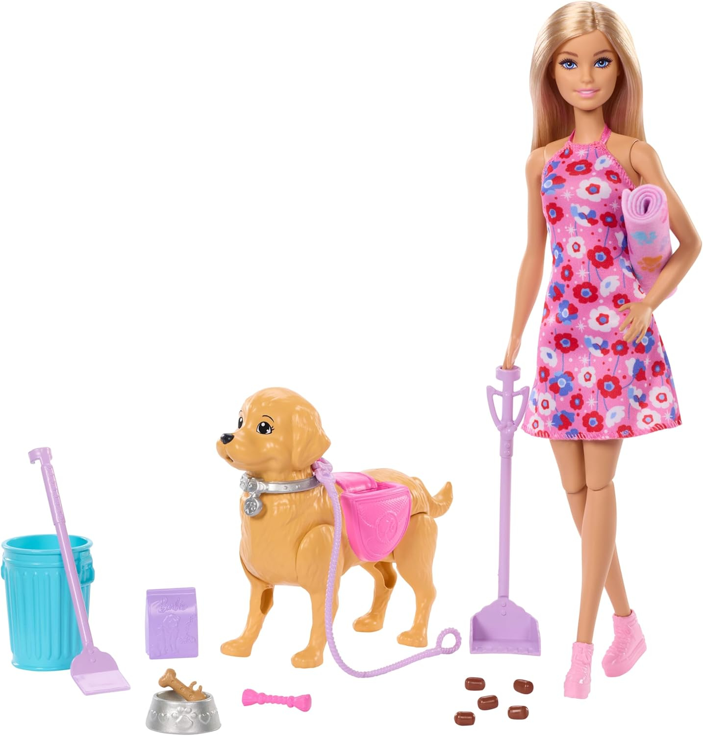 Barbie Malibu Lalka z Psem Czyścioszkiem JJB46 