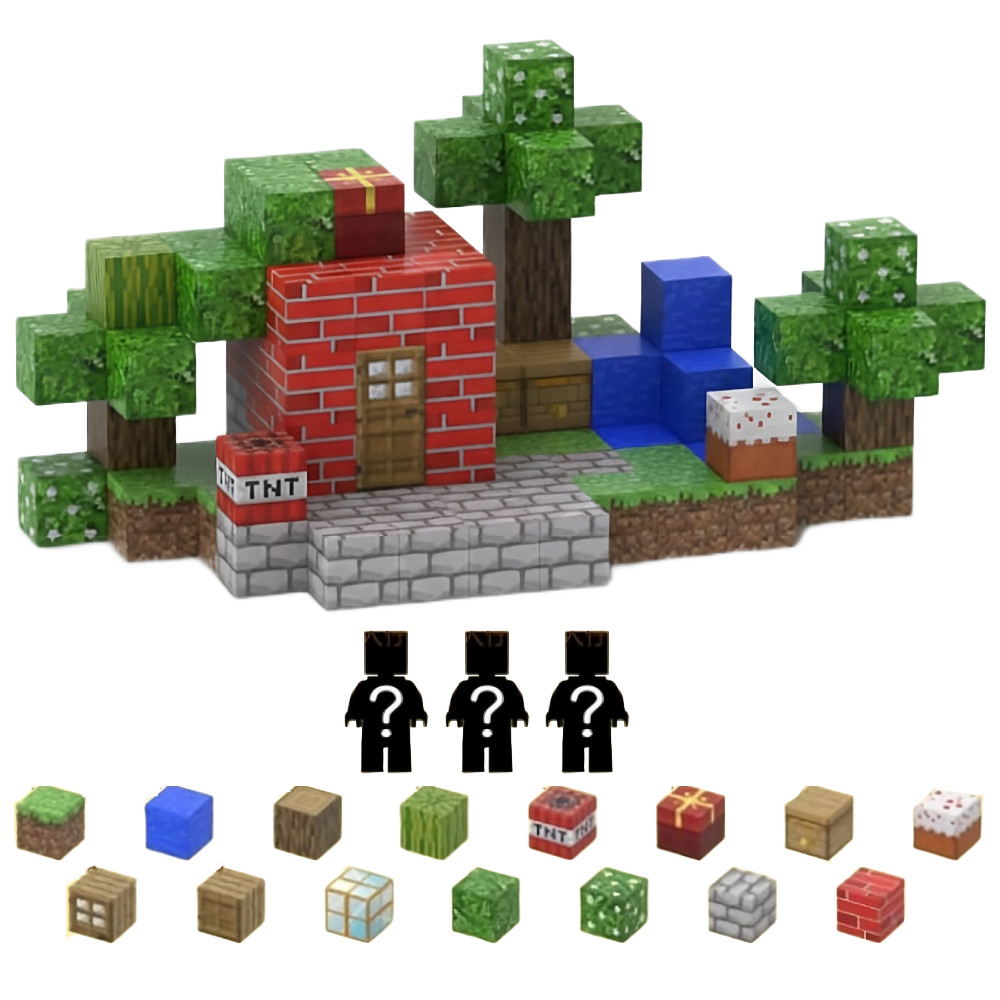 Dream World Zestaw Minecraft Klocki Magnetyczne Domek z Cegły 108 el. XJB108