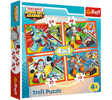 Trefl Puzzle 4w1 Akademia Transformersów 34313