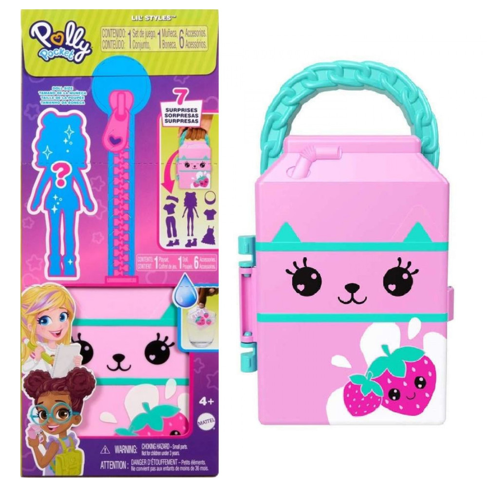 Polly Pocket Zestaw Przenośna Moda z Lalką Polly HTV01