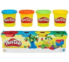 Play-Doh Ciastolina Tuby 4 kolory: czerwony, niebieski, żółty, zielony 23241