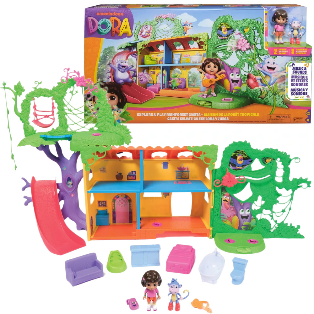 Dora Poznaje Świat Zestaw Duży Domek na drzewie + Dora i Butek 6073669