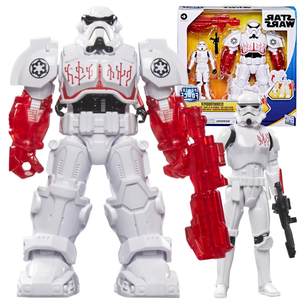 Star Wars Power The Force Zestaw Figurka Stormtrooper i Pancerz Mech Force Suit G1158