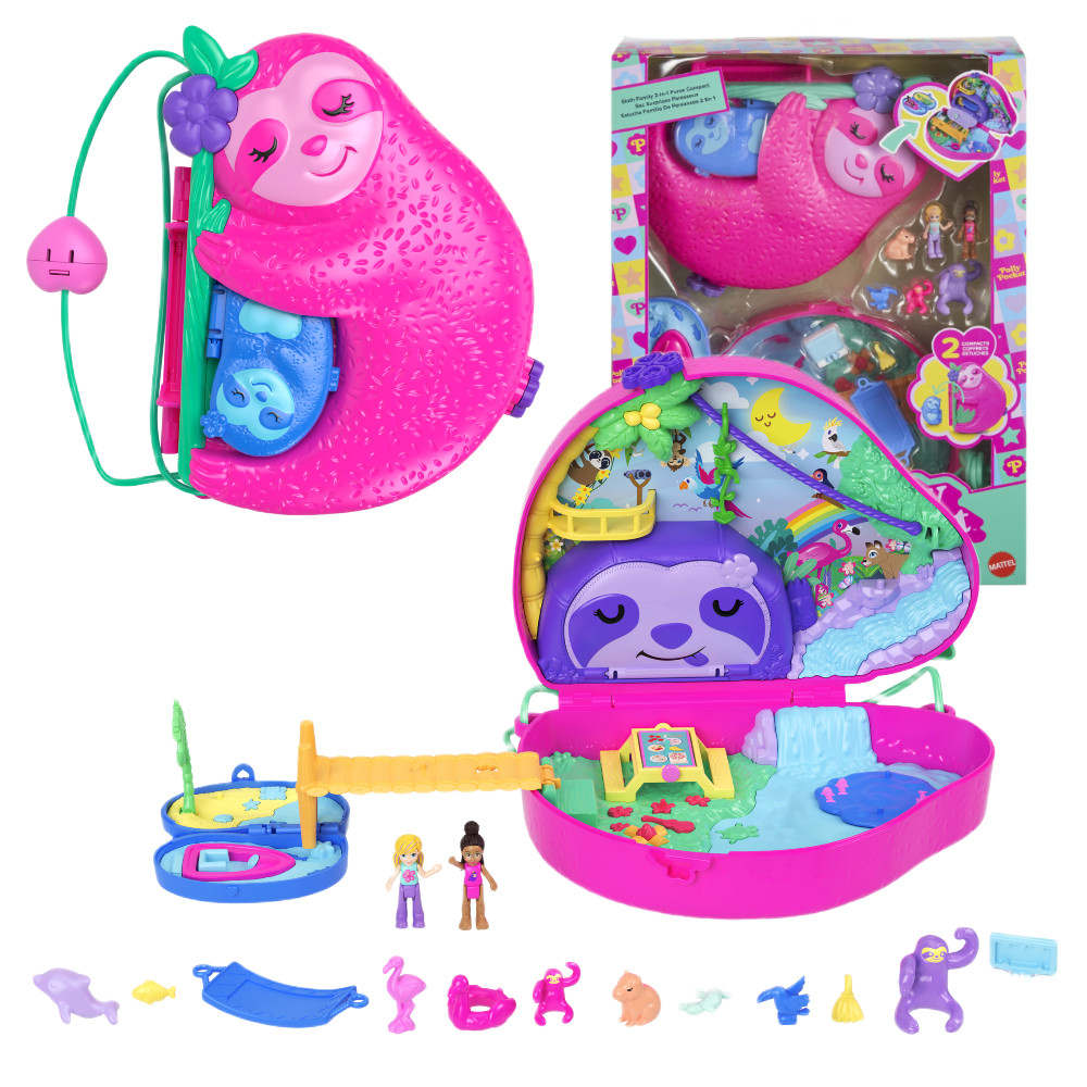 Polly Pocket Torebka Rodzina Leniwców HRD40