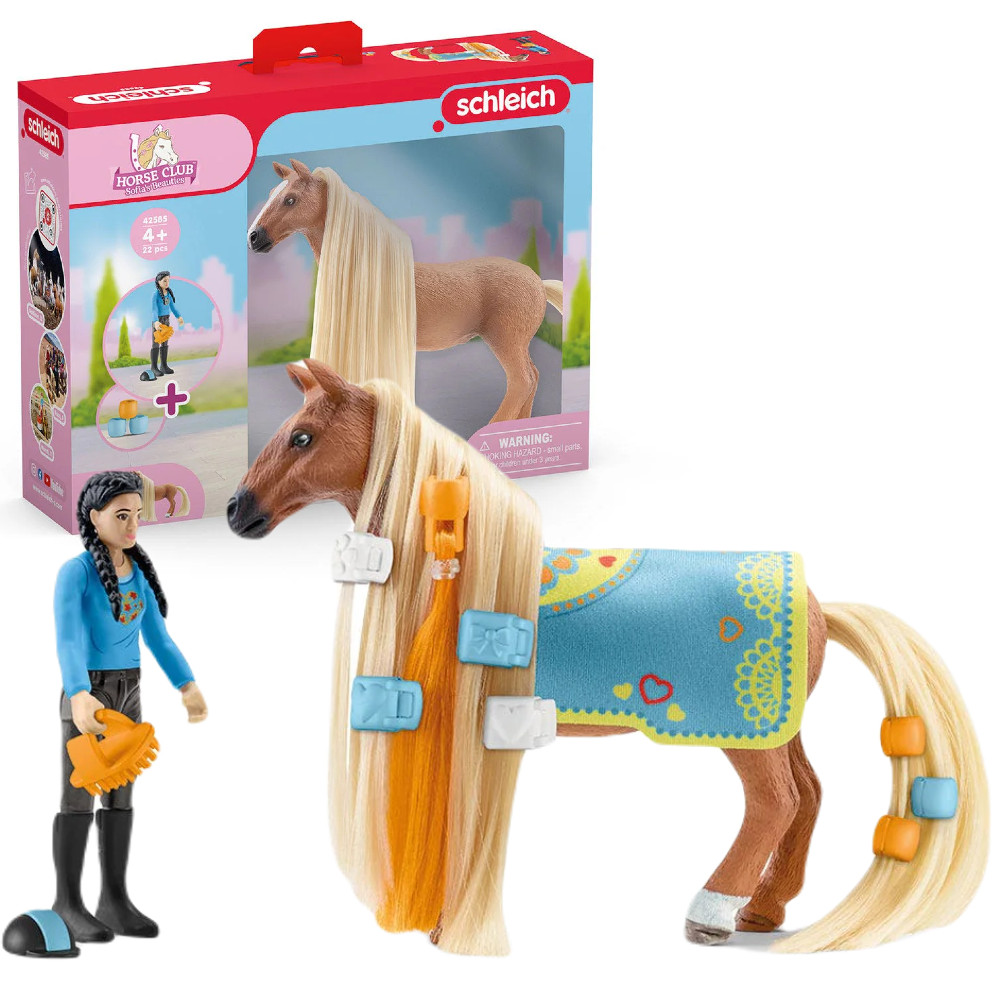 Schleich Zestaw Startowy Kim i Caramelo z włosami do czesania 42585