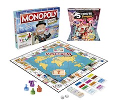 Hasbro Gra Monopoly Podróż Dookoła Świata F4007 + Spin Master Gra 5 Minute Dungeon PL 6060705