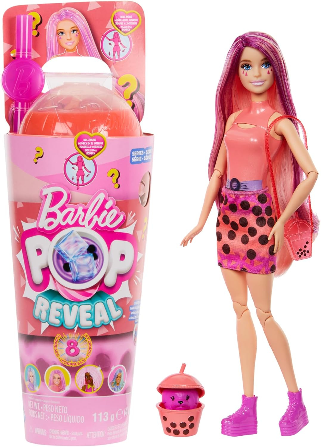 Barbie Pop Reveal Mango Bubble Tea lalka + akcesoria HTJ22