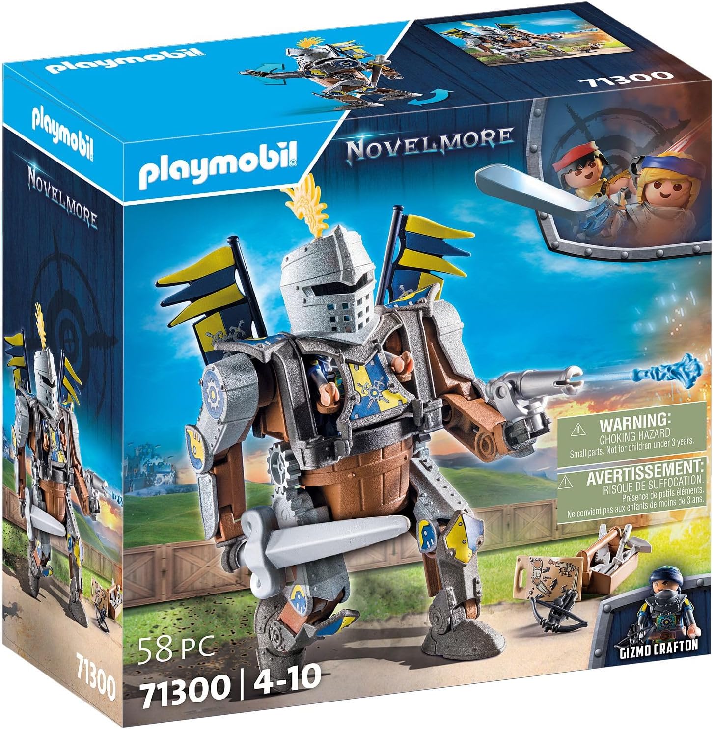 Playmobil Novelmore Ritter Gizmo Crafton i jego silny robot bojowy 71300