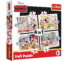 Trefl Puzzle 4w1 Minnie z przyjaciółmi 34355