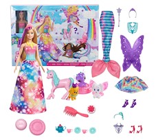 Barbie Dreamtopia Kalendarz Adwentowy Lalka + 24 niespodzianki GJB72