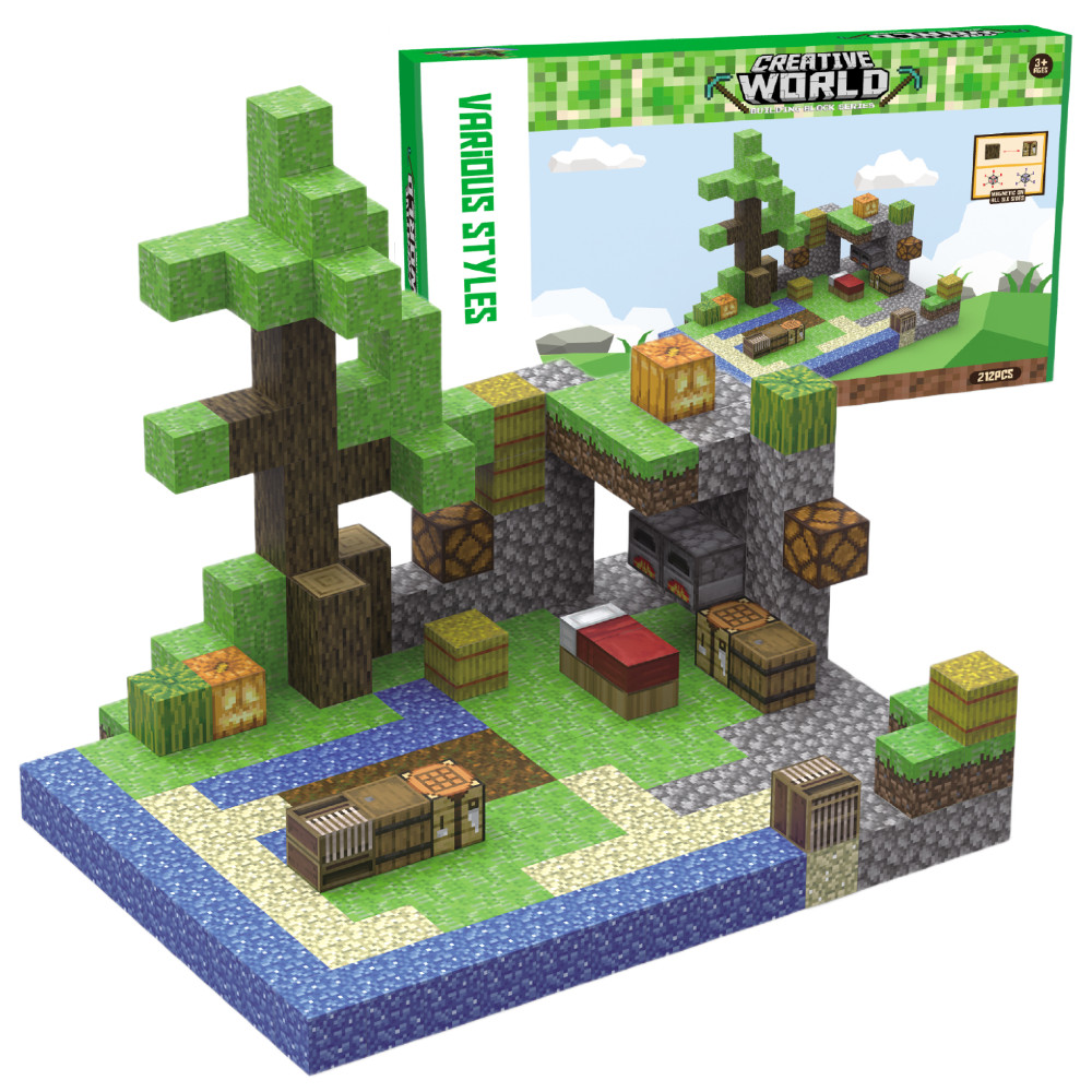 Creative World Zestaw Klocki Magnetyczne Farma Żniwiarza 212 el. JM812