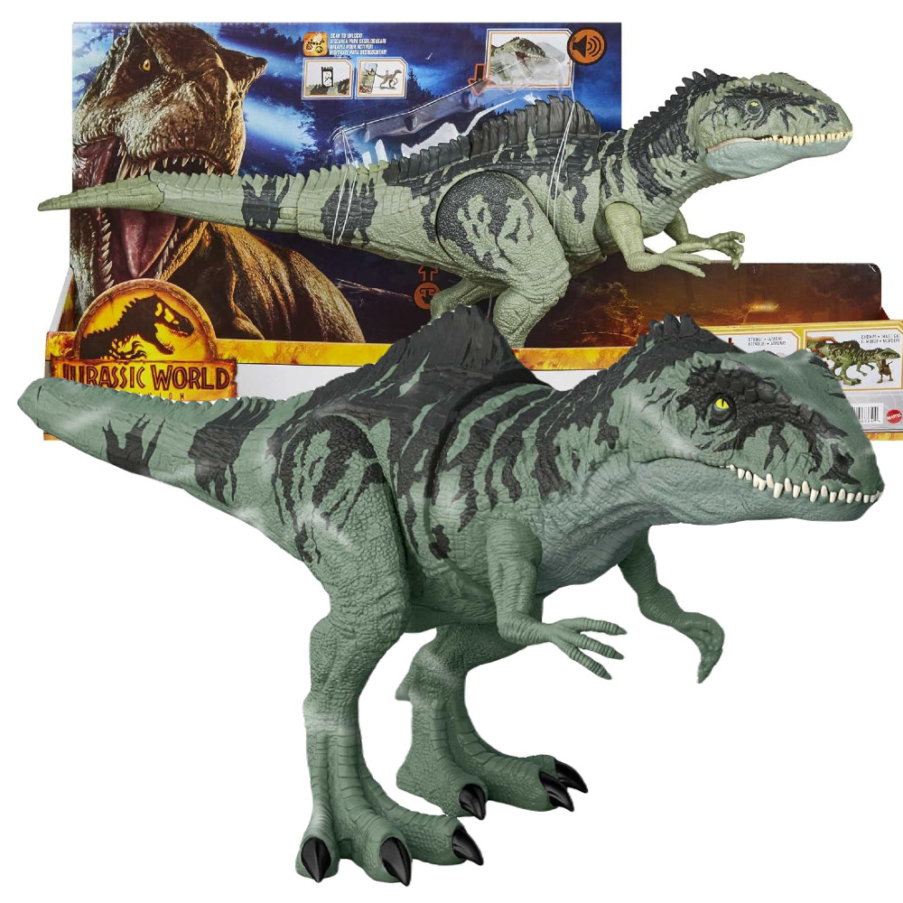 Mattel Jurassic World Dominion Atak i Ryk Duży Dinozaur Gigantozaur GYW86