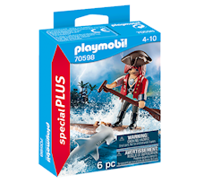 Playmobil Special Plus Pirat z tratwą i rekinem młotem 70598