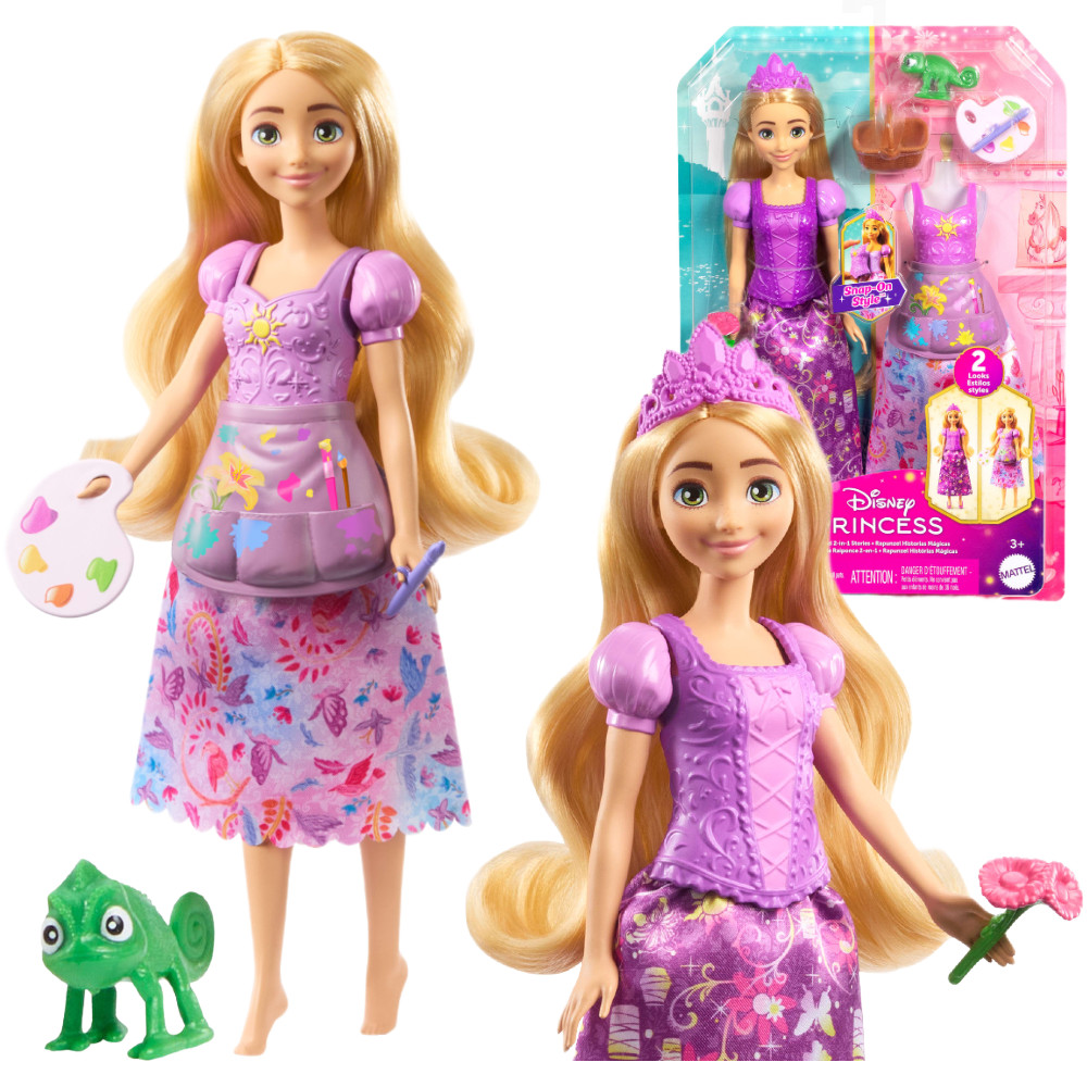 Disney Princess Zestaw Roszpunka 2w1 + dodatki JBG09