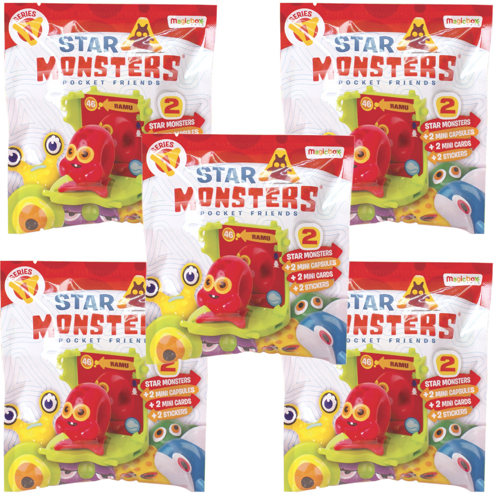 Star Monster Zestaw 5 Saszetek Niespodzianka 10 figurek 10 mini kapsuły seria 1 