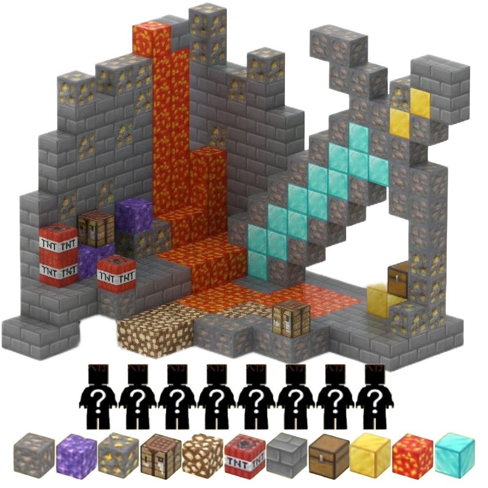 Dream World Zestaw Minecraft Klocki Magnetyczne Kopalnia 268 el. XJB107