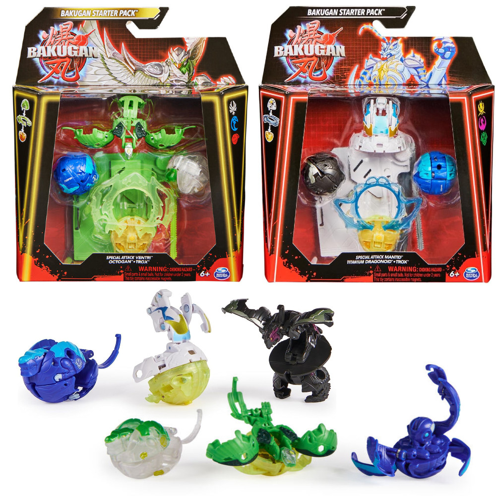 Spin Master 2 Zestawy Startowe Bakugan 6 figurek stworzeń 