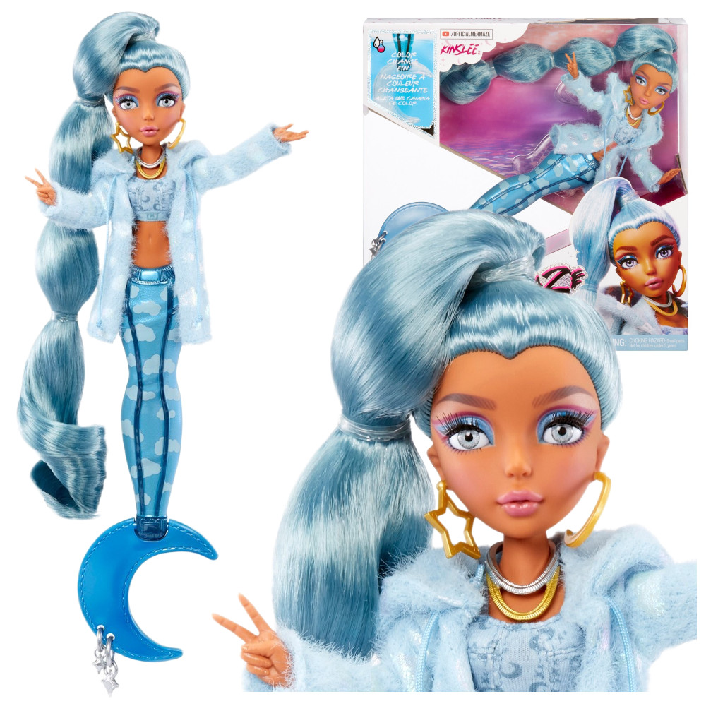 Mermaze Mermaidz Lalka Syrenka Zmieniająca Kolor Kinslee 585190