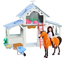 Mustang: Duch wolności Spirit Stajnia + lalka Lucky + koń Spirit + akcesoria 39060