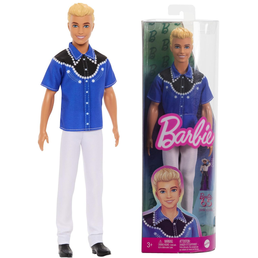 Barbie lalka Ken Fashionista niebieska koszula HRH25