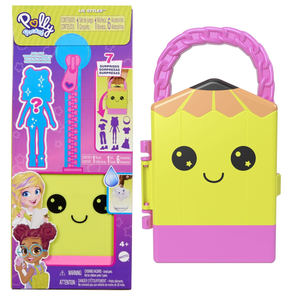 Polly Pocket Zestaw Przenośna Moda z Lalką Polly HTV04