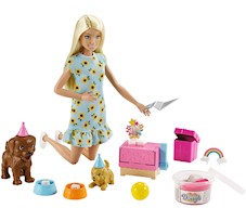 Barbie lalka przyjęcie dla szczeniaczków GXV75