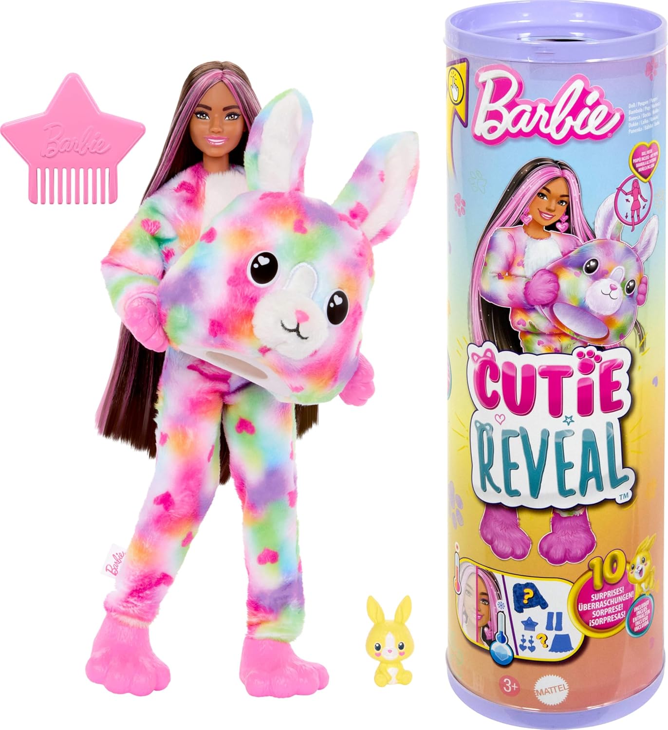 Barbie Cutie Reveal Lalka Kolorowy Króliczek HRK38