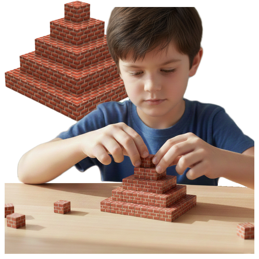 Creative World Zestaw Klocki Magnetyczne Cegła 50 szt. JM909