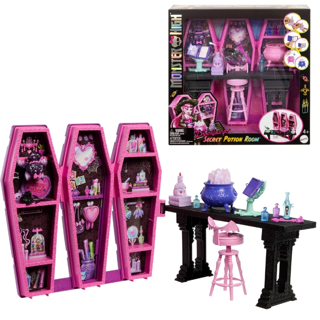 Monster High Sekretny pokój eliksirów Draculaury + akcesoria JBF15