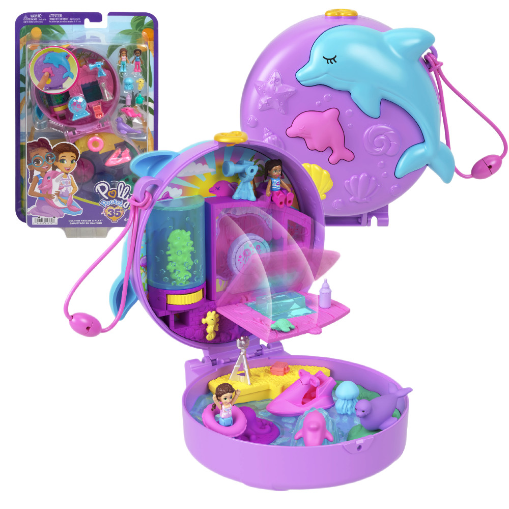Polly Pocket Zestaw Kompaktowy Akwarium Delfina HWN96