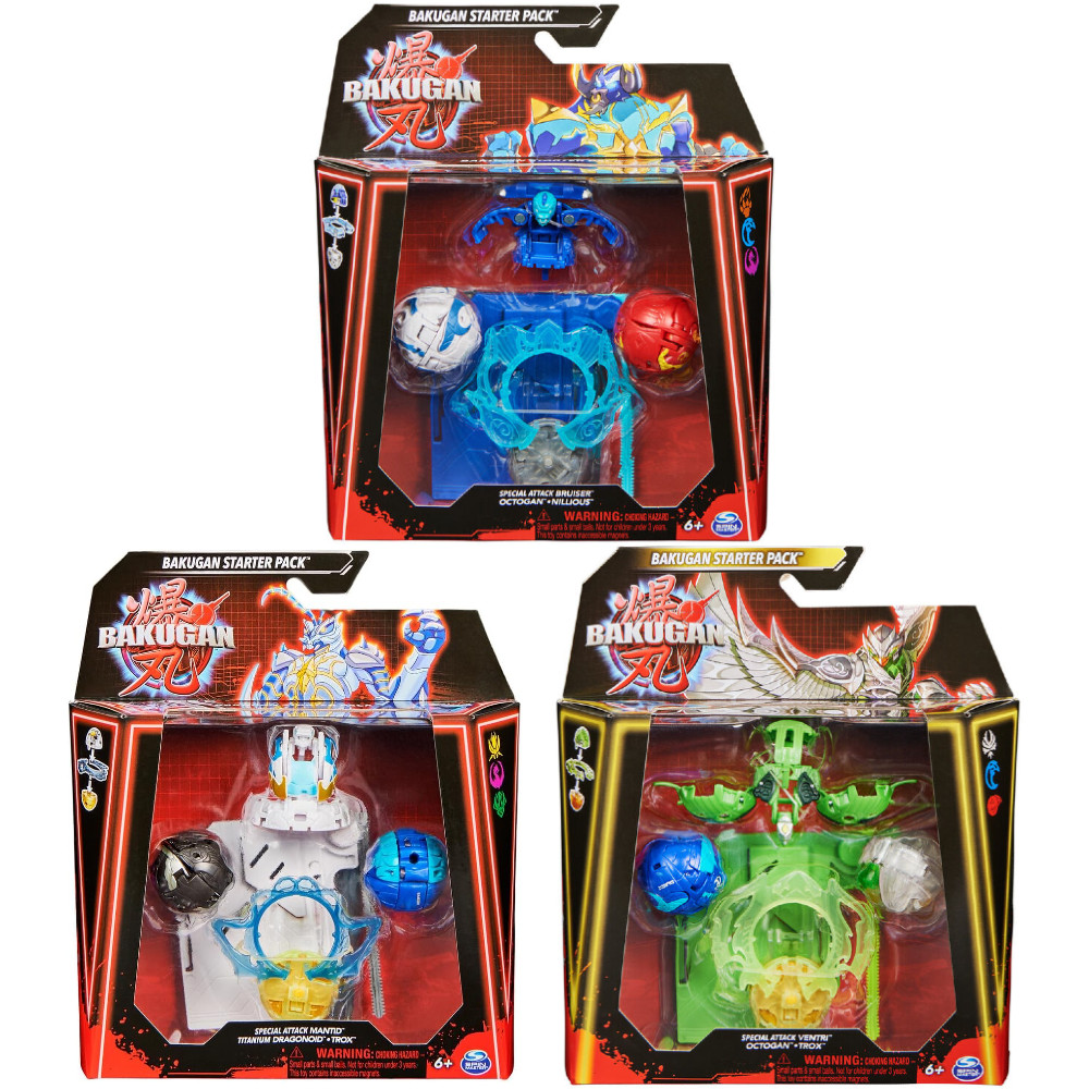 Spin Master Bakugan 3 Zestawy Startowe 9 figurek stworzeń  
