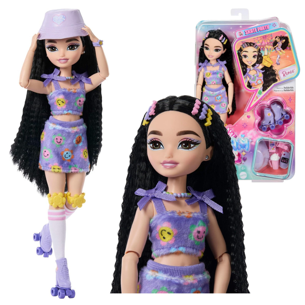 Barbie Dream Besties Lalka Renee na Wrotkach JFX99