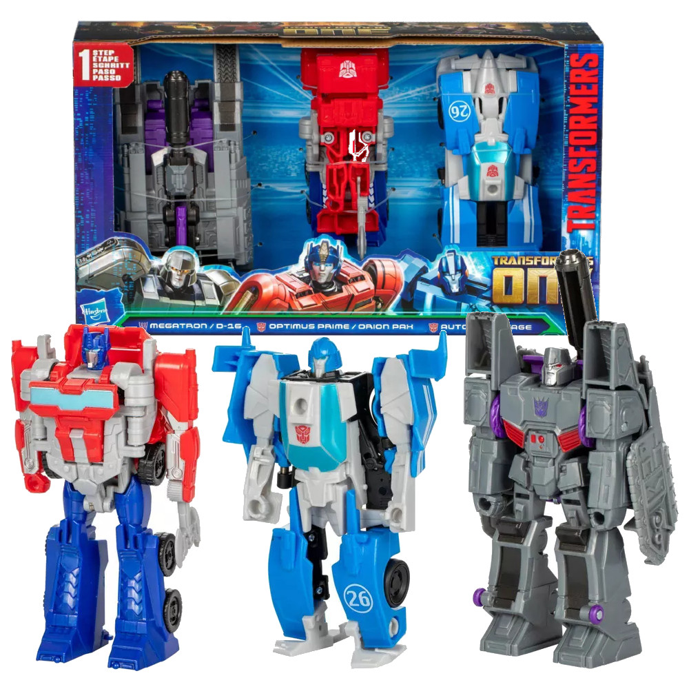 Hasbro Transformers One Iacon Race 3-Pack Megatron, Optimus Prime, Mirage F9773