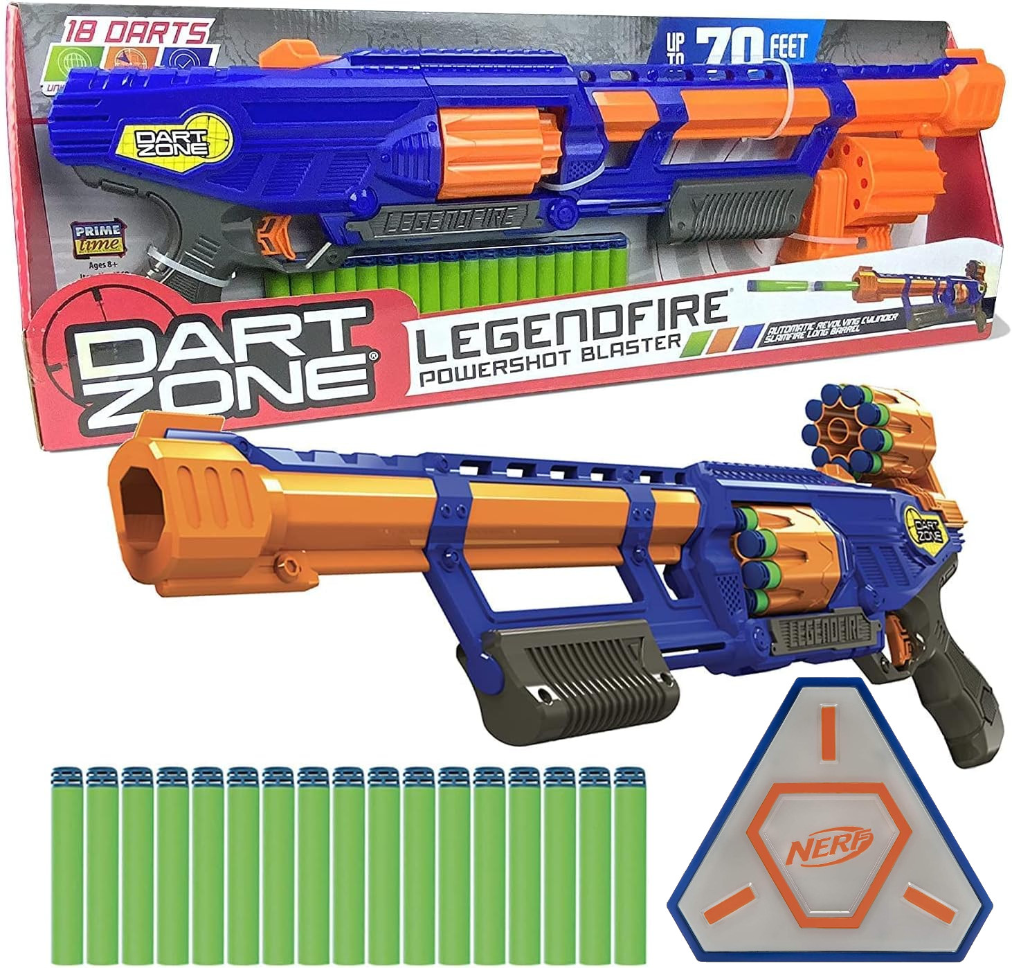 Dart Zone Shotgun Legendfire 6369 + Tarcza Elektroniczna Nerf Flash Strike