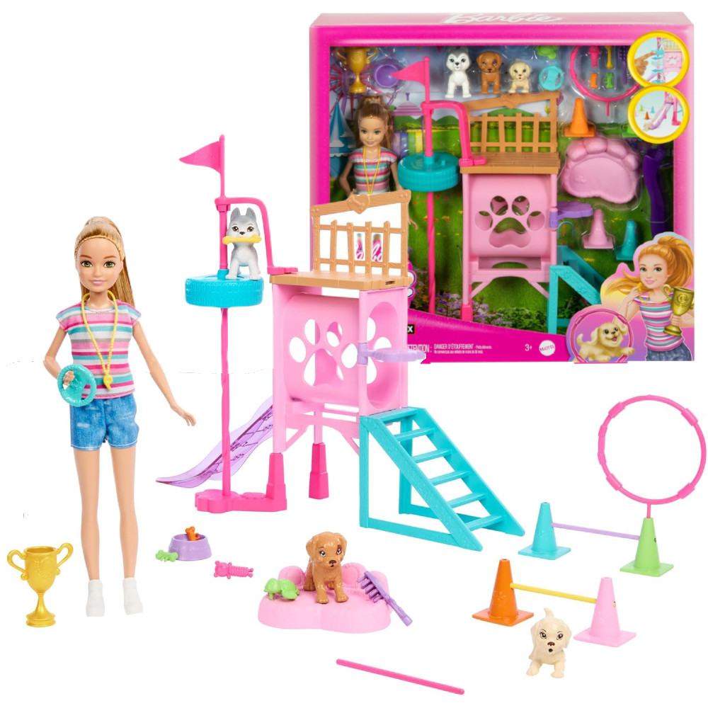 Barbie Plac Zabaw Piesków + lalka Stacie HRM10