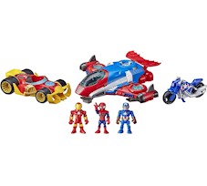 Hasbro Zestaw figurek i pojazdów Spiderman, Ironman i Kapitan Ameryka F1206