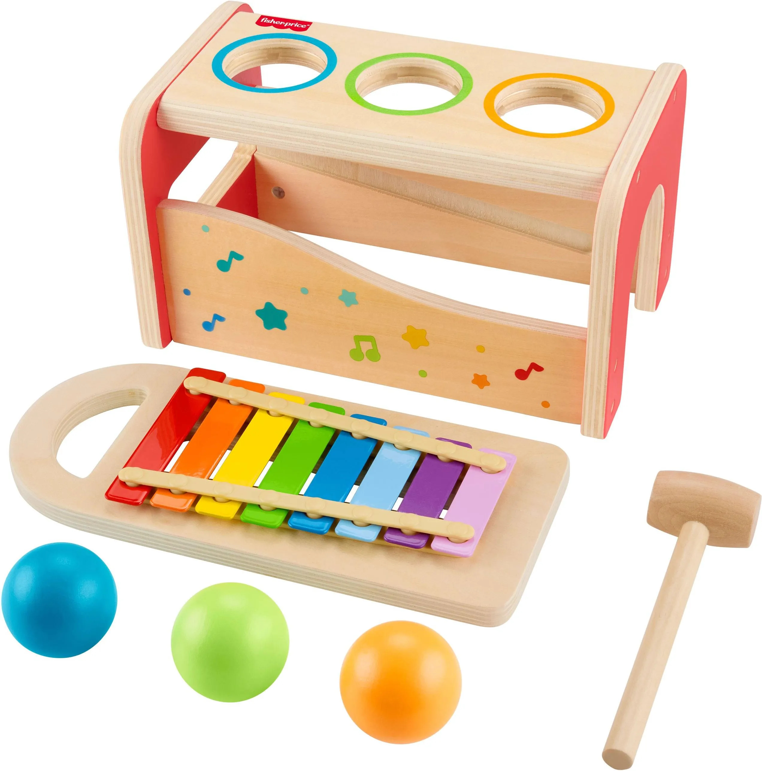 Fisher-Price Drewniane cymbałki z Przebijakiem HXT88
