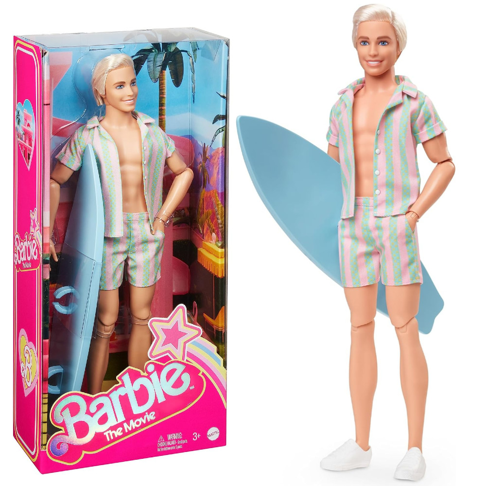 Barbie The Movie Lalka Ken Filmowy Ryan Gosling Surfer HPJ97