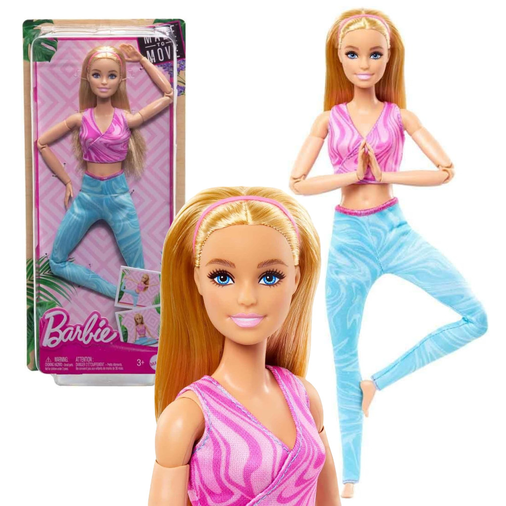 Barbie lalka Made To Move Joginka Blondynka HRH27