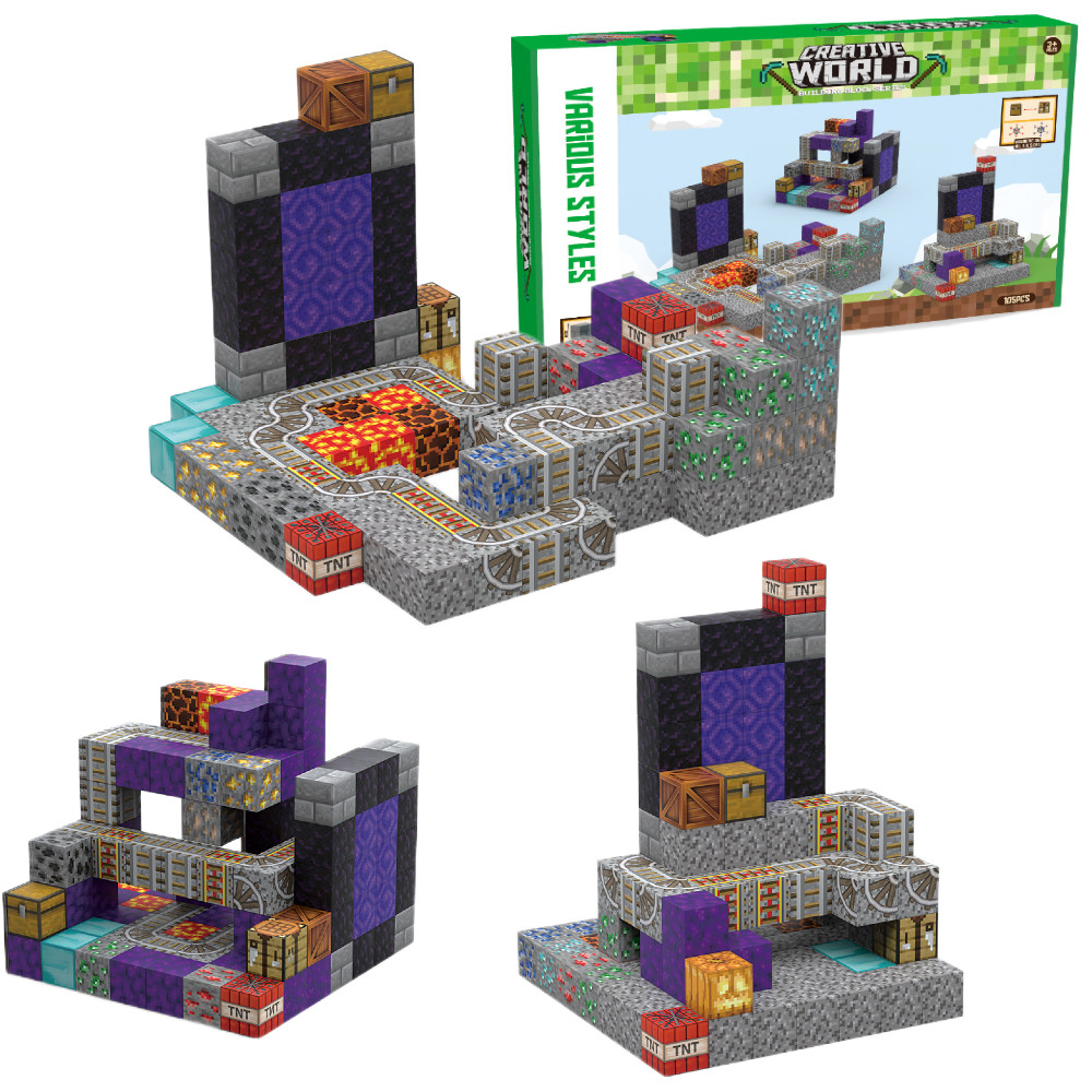 Creative World Zestaw Klocki Magnetyczne Podziemny Portal 106 el. JM804