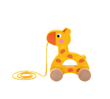 Trefl zabawka drewniana Żyrafa Agatka na kółkach 60637