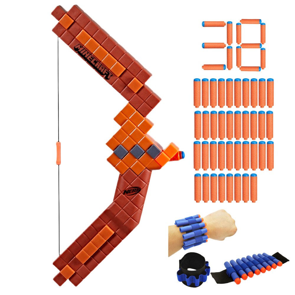 Nerf N1 N Series Zestaw Łuk Minecraft Bow G1120 + 30 Strzałek N1 + Opaska na Strzałki