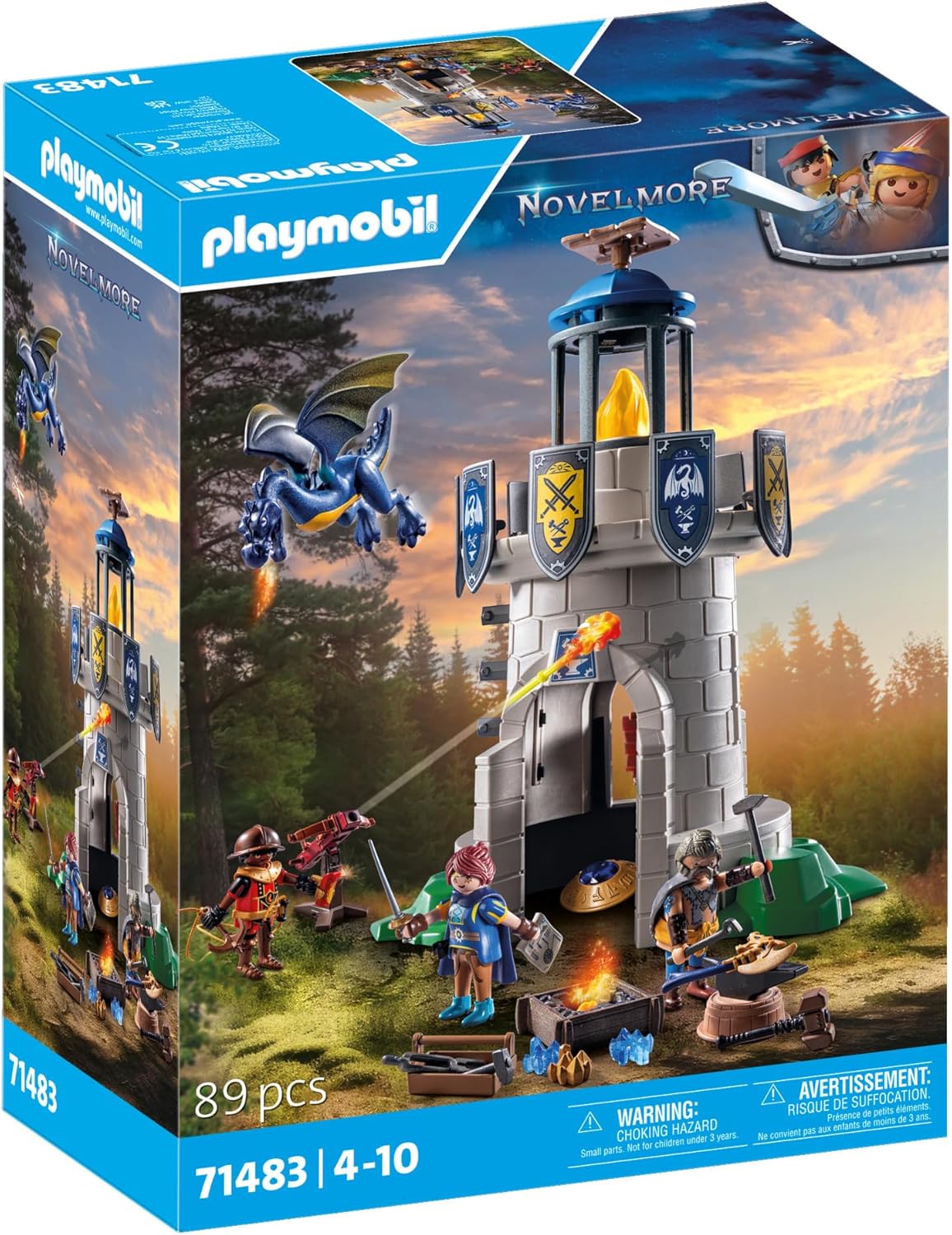 Playmobil Novelmore Rycerska Wieża z Kowalem i Smokiem 71483